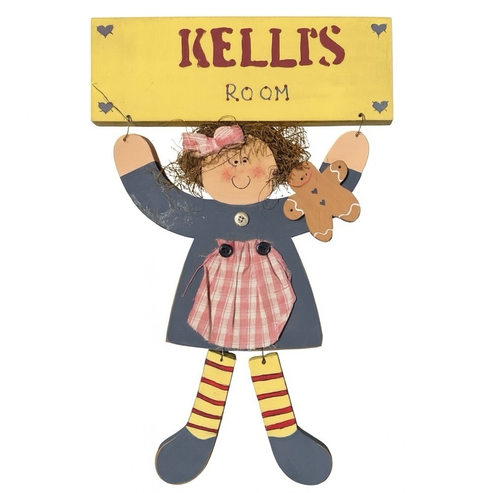 Hand Painted Kelli’s Room Wooden Door Sign